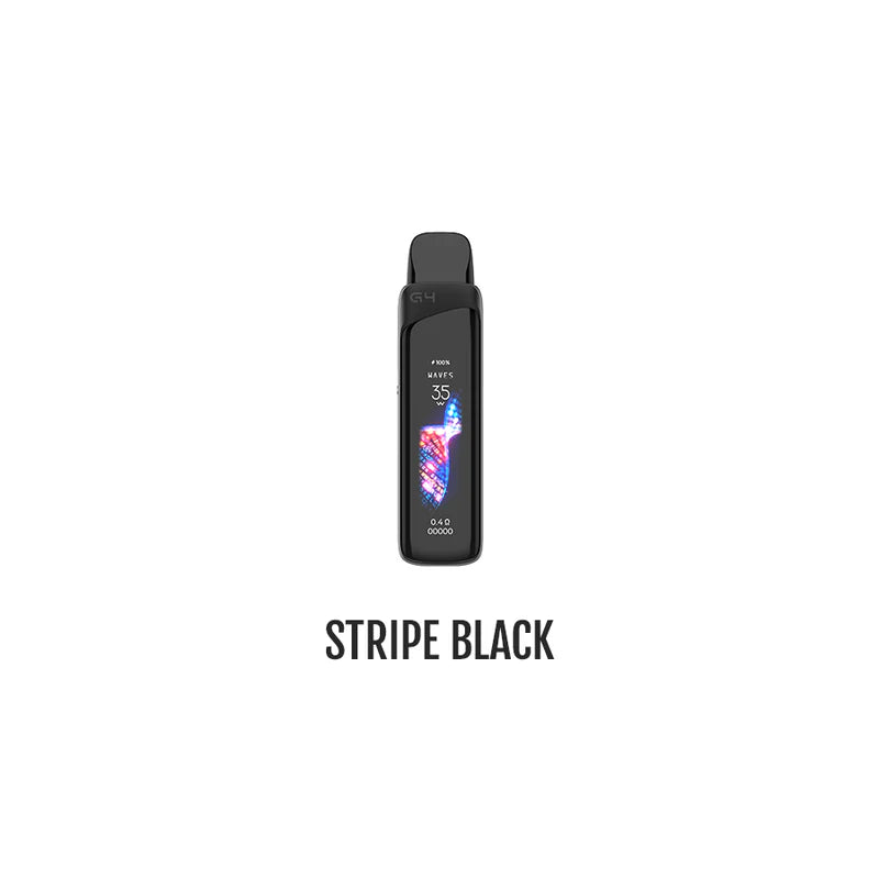 UWELL Caliburn G4 Pro Pod Kit in black with sleek design, featuring mouthpiece, pod, and compact body for easy vaping.