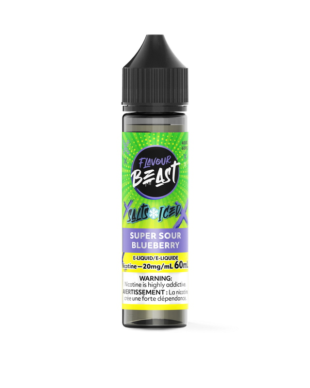 Bottle of Flavour Beast Salt Nic E-Juice 60ml with colorful label, designed for vaping with salt nicotine e-liquid.