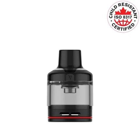 Vaporesso GTX Pod 26 replacement empty pod with 5ml capacity for GTX Pod 26 vaping device, CRC version, clear view of pod with mouthpiece