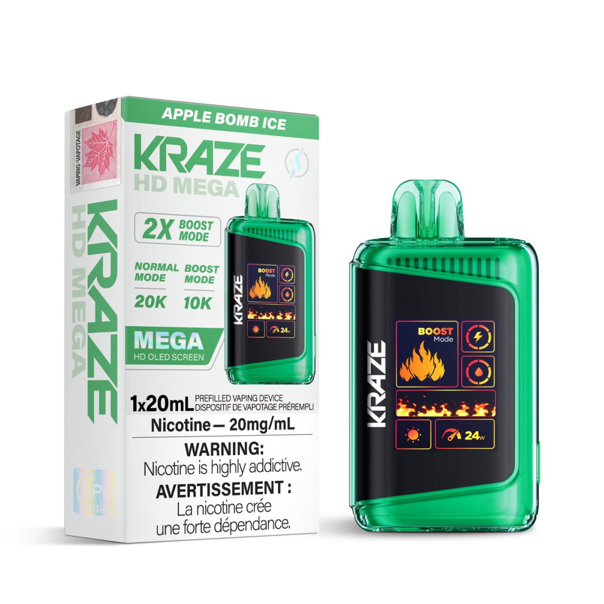 Kraze HD Mega 20K - VAPEPUB