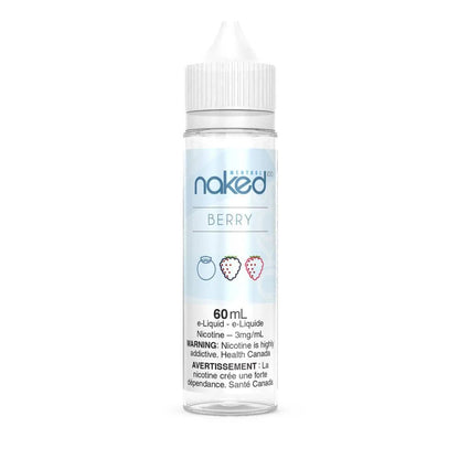 Naked 100 FB berry e-juice bottle, 60ml free base flavored vape liquid with fresh berry notes.
