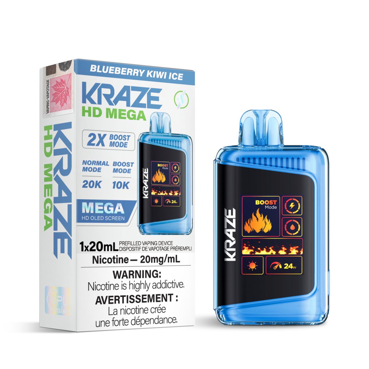 Kraze HD Mega 20K - VAPEPUB