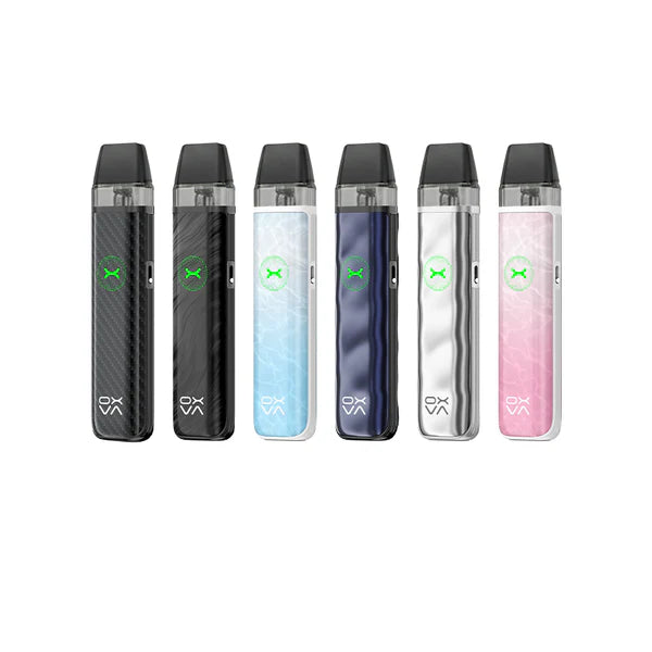 Oxva XLIM Go 2 open pod kit with 2mL e-liquid capacity, featuring sleek design and transparent pod for vaping.
