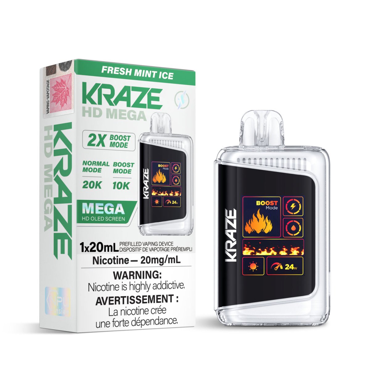 Kraze HD Mega 20K - VAPEPUB