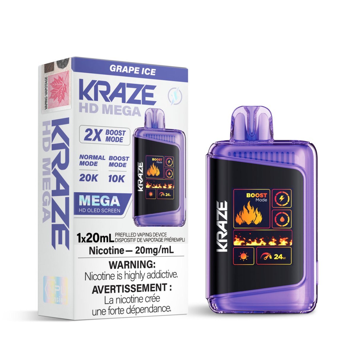 Kraze HD Mega 20K - VAPEPUB