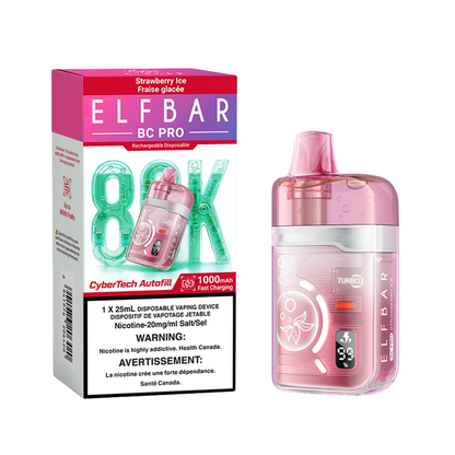 ELFBAR BC Pro 80K disposable vape device with sleek design and colorful branding, designed for easy, convenient vaping.