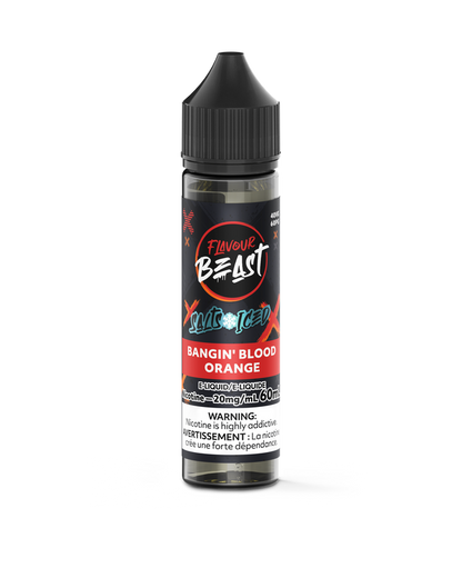 Flavour Beast Salt Nic E-Juice 60ml bottle with colorful label, designed for vaping, featuring bold branding and vibrant packaging.