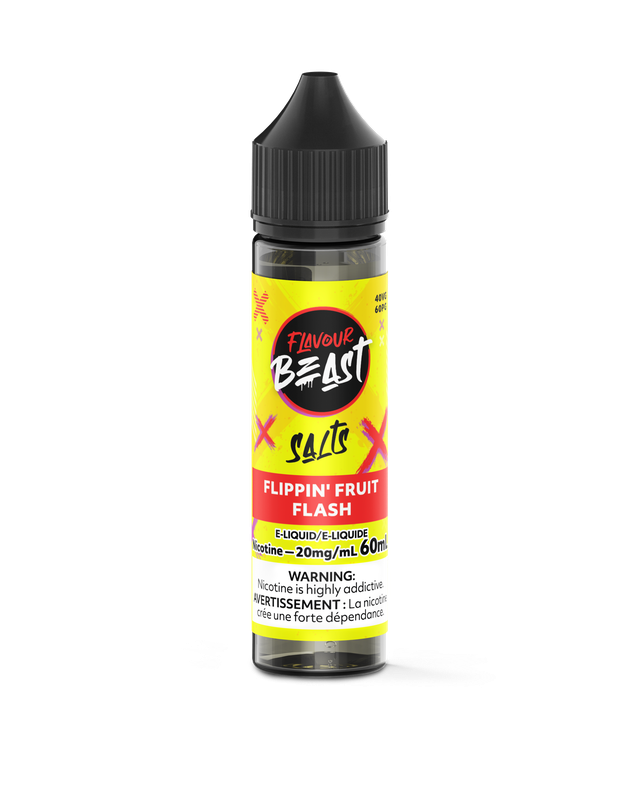 Bottle of Flavour Beast Salt Nic E-Juice 60ml with colorful label, designed for vaping enthusiasts.
