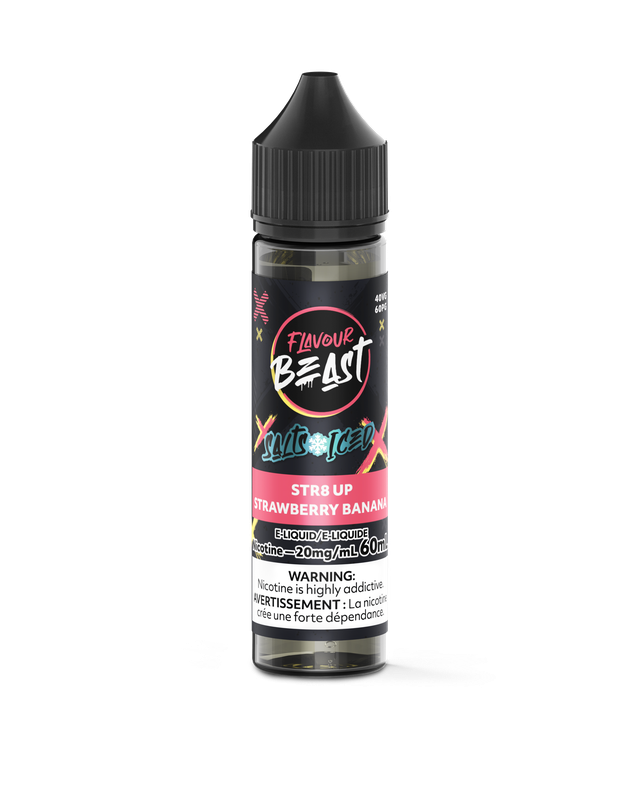 Bottle of Flavour Beast Salt Nic e-juice 60ML with colorful label, designed for vaping, featuring bold branding and vibrant graphics.