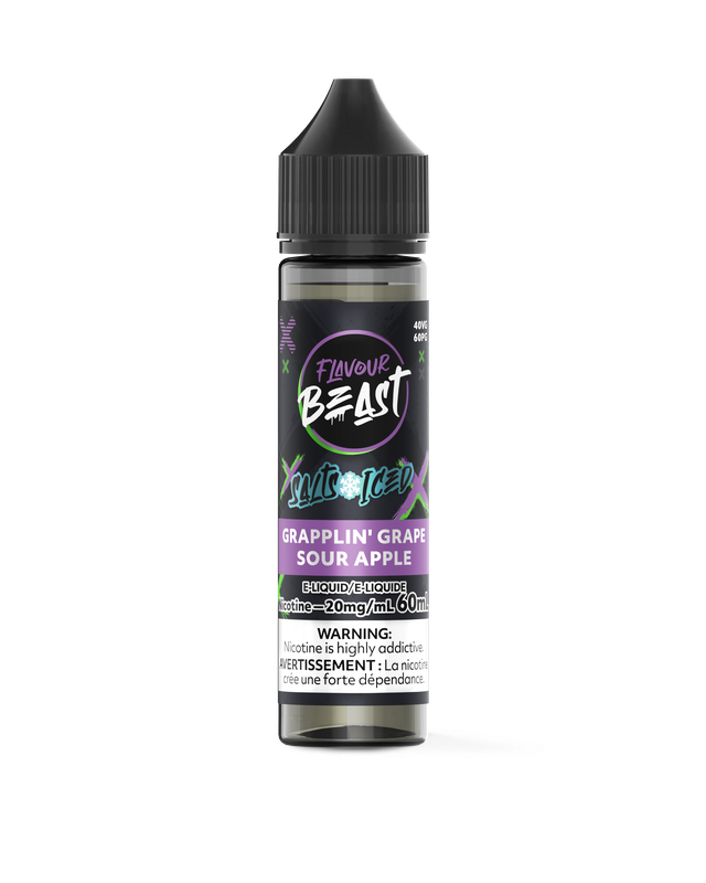 Flavour Beast Salt Nic E-Juice 60ml bottle with colorful label and cap, designed for vaping.