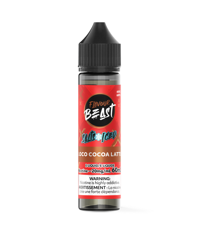 Flavour Beast Salt Nic E-Juice 60ML bottle with colorful label, showcasing the Flavour Beast brand and product details.