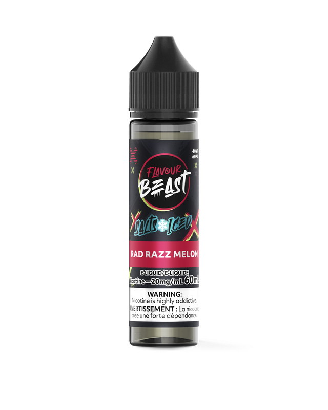 Bottle of Flavour Beast Salt Nic E-Juice 60ml with colorful label and dropper cap, designed for vaping.