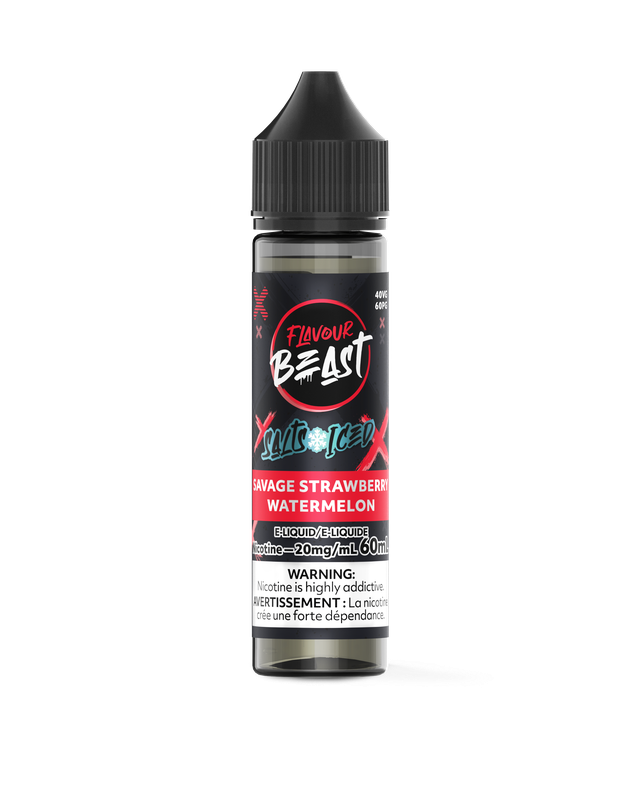 Flavour Beast Salt Nic E-Juice 60ml bottle with colorful label, designed for vaping with salt nicotine e-liquid.