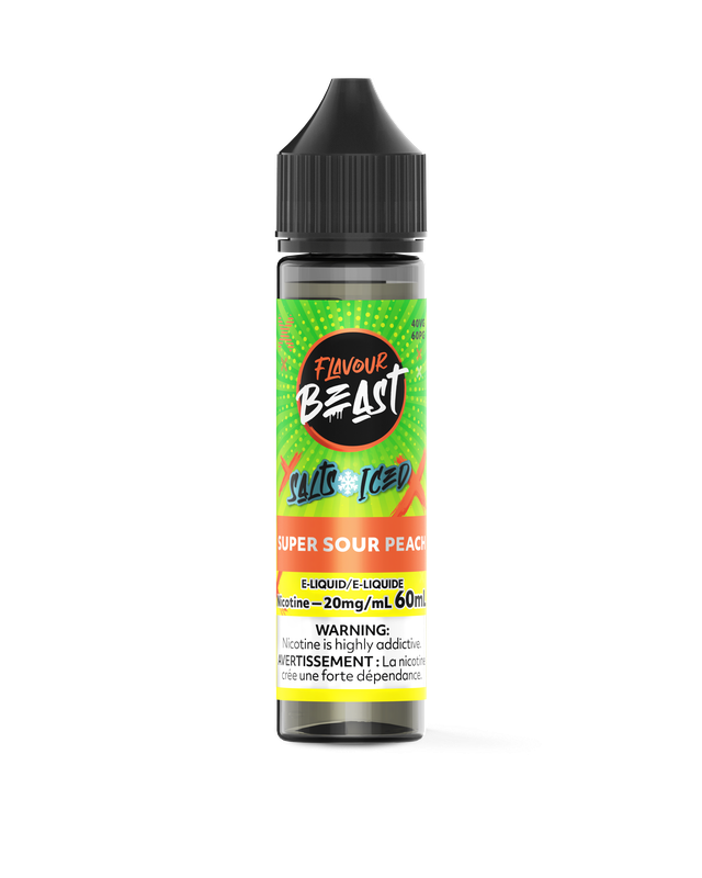 Bottle of Flavour Beast Salt Nic E-Juice 60ML with colorful label and packaging, designed for vaping.