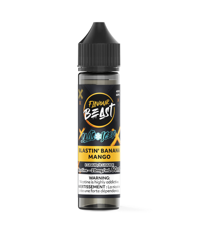 Flavour Beast Salt Nic E-Juice 60ML bottle with colorful label, designed for vaping with salt nicotine e-liquid.
