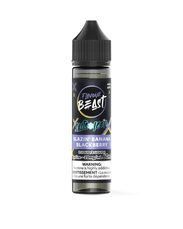 Flavour Beast Salt Nic E-Juice 60ML bottle with colorful label, showcasing the Flavour Beast brand and vibrant packaging design.