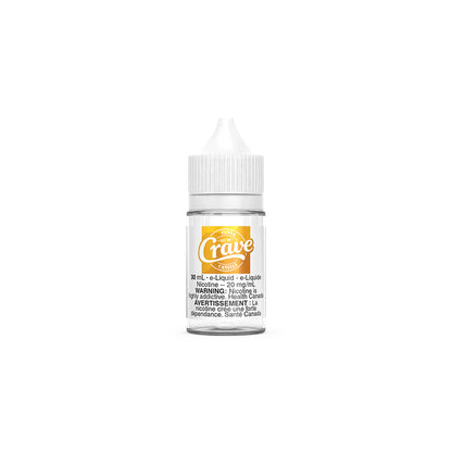 Crave Salt Nic E-Juice 30ml bottle with label displaying Crave brand and flavor details, ideal for vaping enthusiasts.