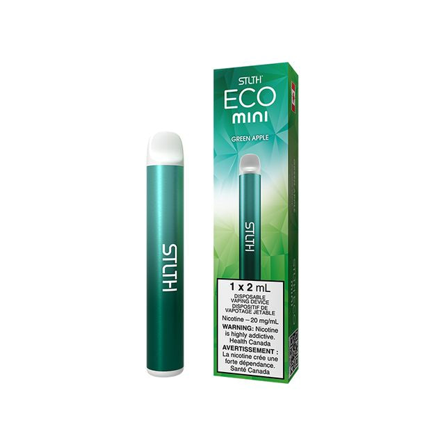 STLTH Stlth Eco Mini disposable vaping device in sleek design, compact and portable for easy use.