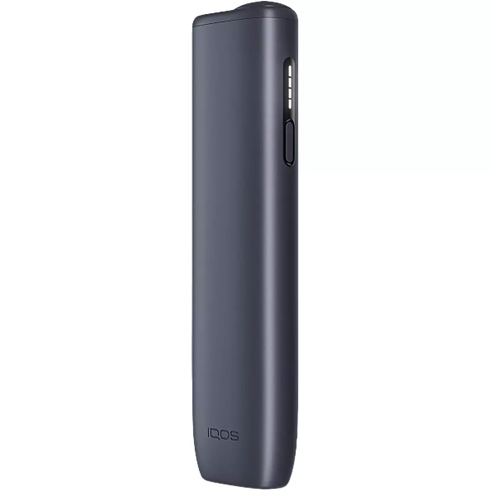 IQOS ILUMA i ONE Kit tobacco Heets device with sleek design and LED indicator lights, used for heating tobacco sticks.