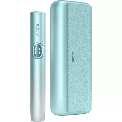 IQOS ILUMA i PRIME Kit tobacco heats device with sleek design and illuminated controls, used for tobacco heating instead of smoking.