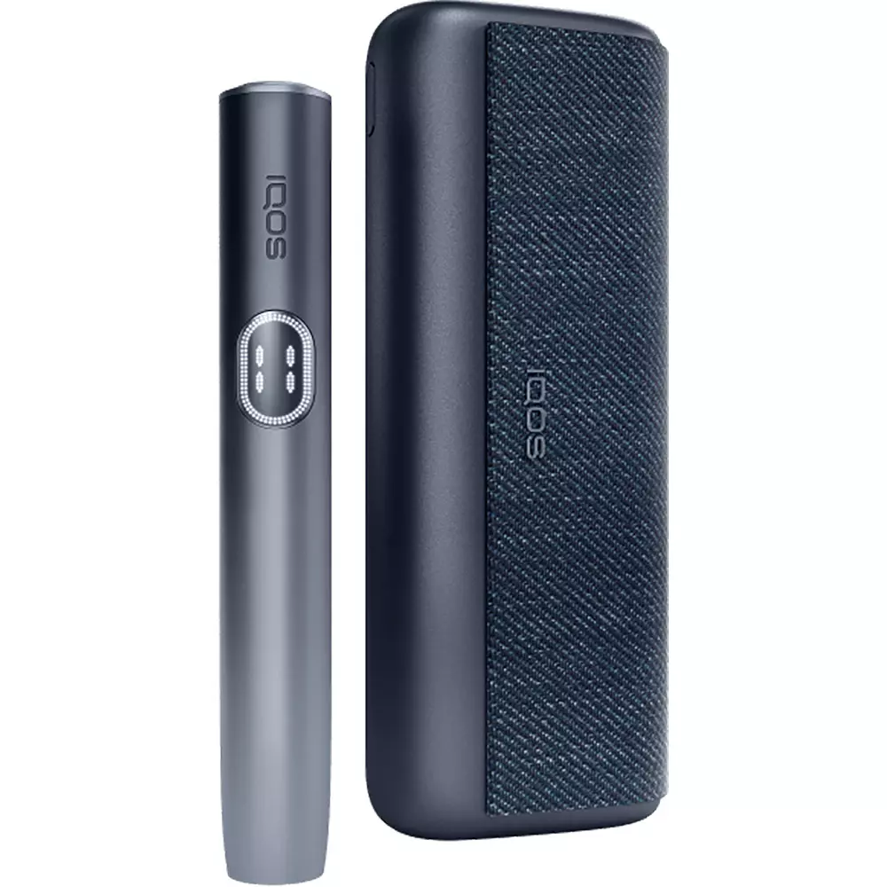IQOS ILUMA i PRIME Kit tobacco Heets device showing the sleek, white IQOS tobacco heating device on a white background.