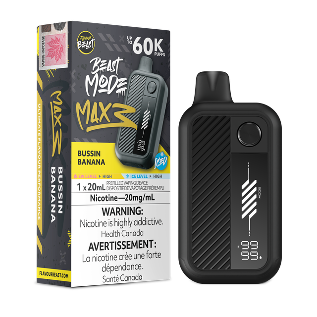 Flavour Beast Beast Mode MAX 3 disposable vape device with colorful packaging and sleek design.
