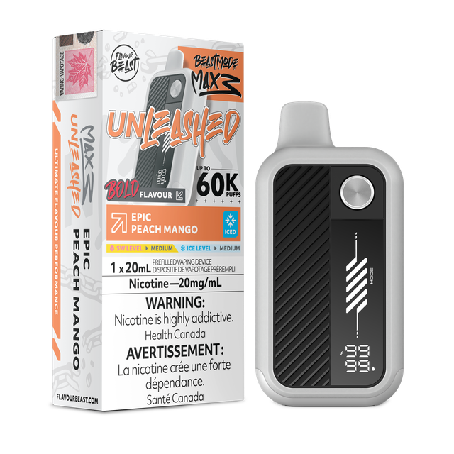 Flavour Beast Unleashed Beast Mode MAX 3 disposable vape device with colorful design, compact and portable for vaping on the go.