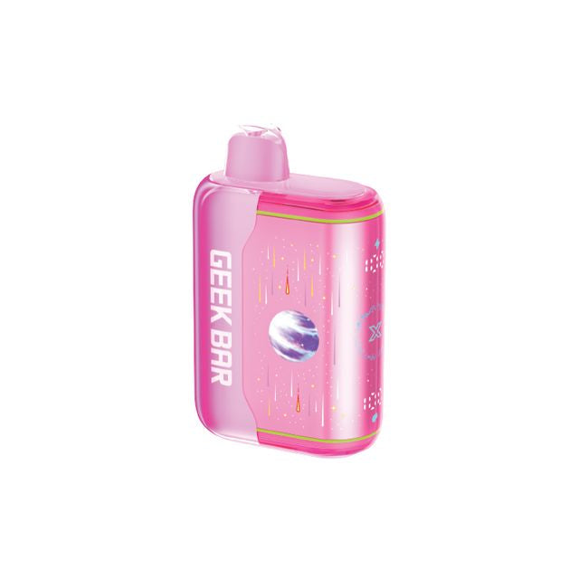 Geek Bar Pulse X2 100K disposable vape device with sleek design and mouthpiece, featuring colorful branding on the body.
