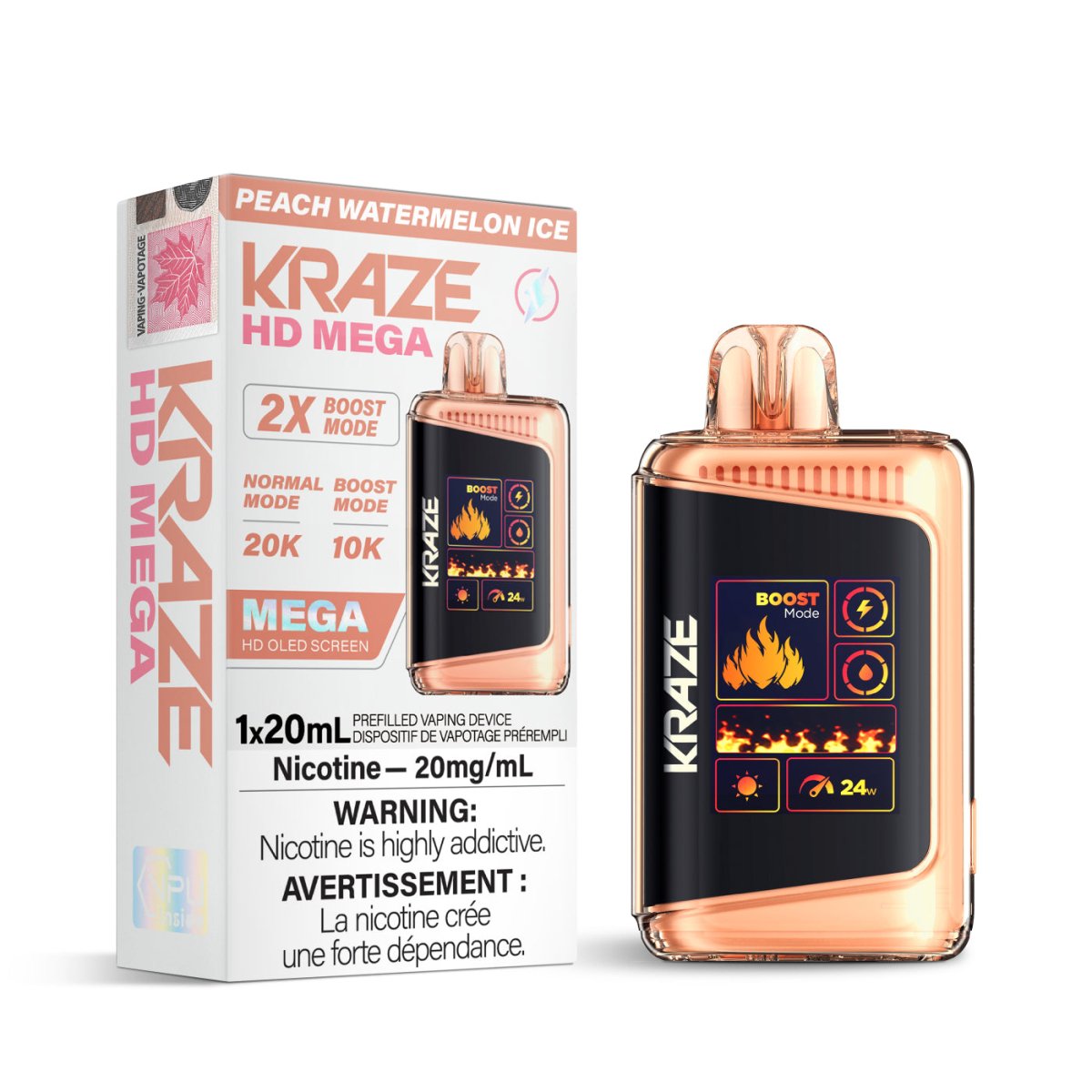 Kraze HD Mega 20K - VAPEPUB