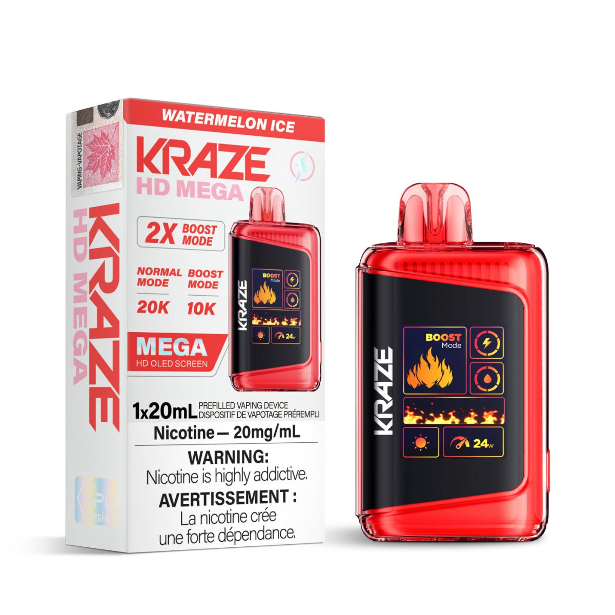 Kraze HD Mega 20K - VAPEPUB