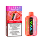 ELFBAR MixArt 40K disposable vape with red raspberry and strawberry flavor, shown in a sleek red design.
