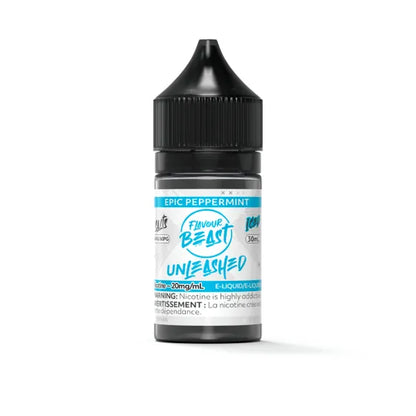 Flavour Beast Unleashed Salt Nic E-Juice 30ML bottle with epic peppermint flavor and 20mg nicotine strength.